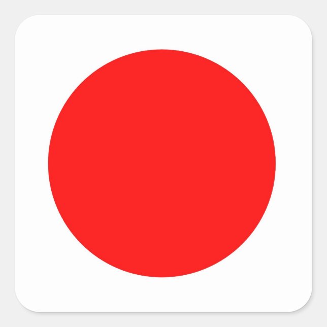 Flagga av japanska fästdon fyrkantigt klistermärke (Framsida)