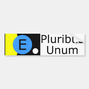 Flagga av jord - E Pluribus Unum Bildekal