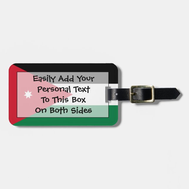 Flagga av Jordan Easy ID Personal Bagagebricka (Horisontell Framsida)