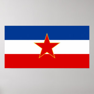 Flagga av Jugoslavien (1945-1992) Poster
