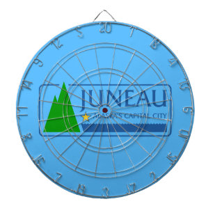 Flagga av Juneau, Alaska Dartboard med mörtor Darttavla