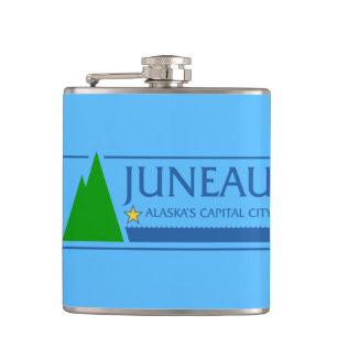 Flagga av Juneau, Alaska-kolv Fickplunta