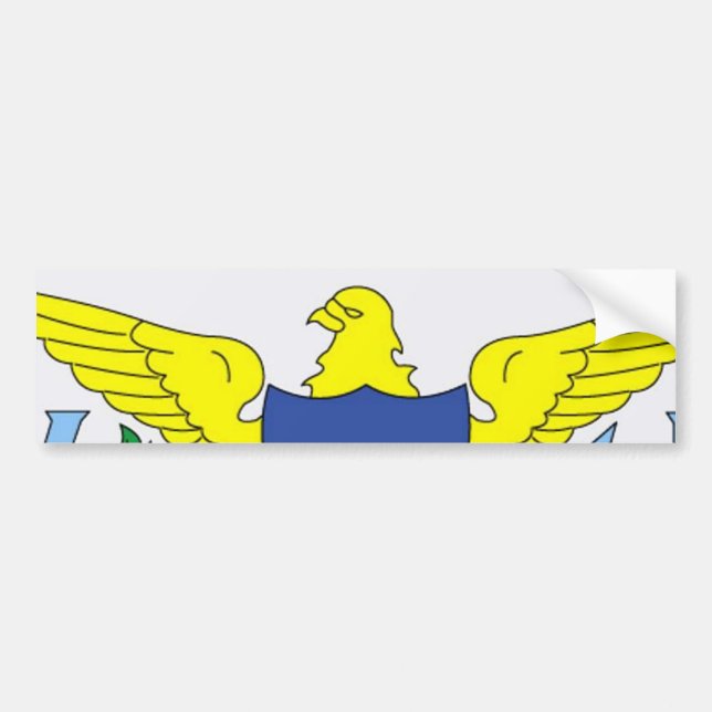 Flagga av Jungfruöarna Bumper Sticker Bildekal (Framsidan)