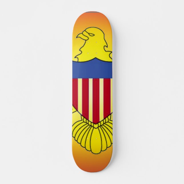 Flagga av Jungfruöarna Skateboard Bräda 19,5 Cm (Framsida)