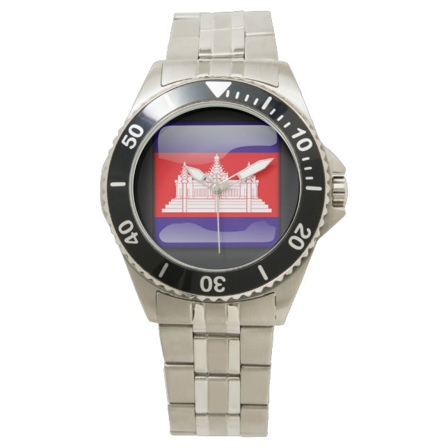 Flagga_av_Kambodja Armbandsur (Framsida)