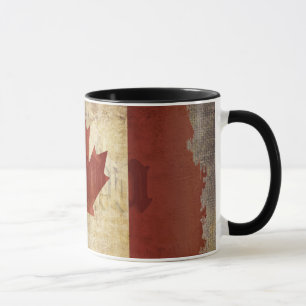 Flagga av Kanada/Grunge... Mugg