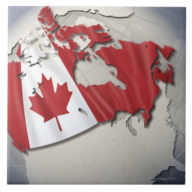 Flagga av Kanada Kakelplatta (Framsidan)