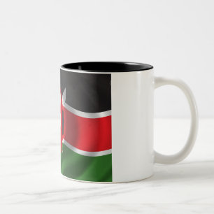 Flagga av Kenya Två-Tonad Mugg