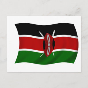 Flagga av Kenya Vykort