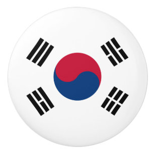 Flagga av keramisk knopp från Sydkorea