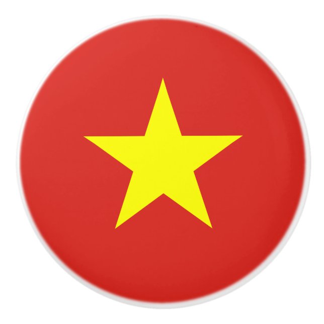 Flagga av keramisk knopp från Vietnam (Framsidan)
