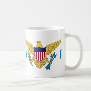 Flagga av keramiskt kaffe på Stater-Jungfruöarna Kaffemugg
