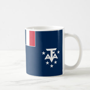 Flagga av keramiskt keramiskt material i fransk Sö Kaffemugg