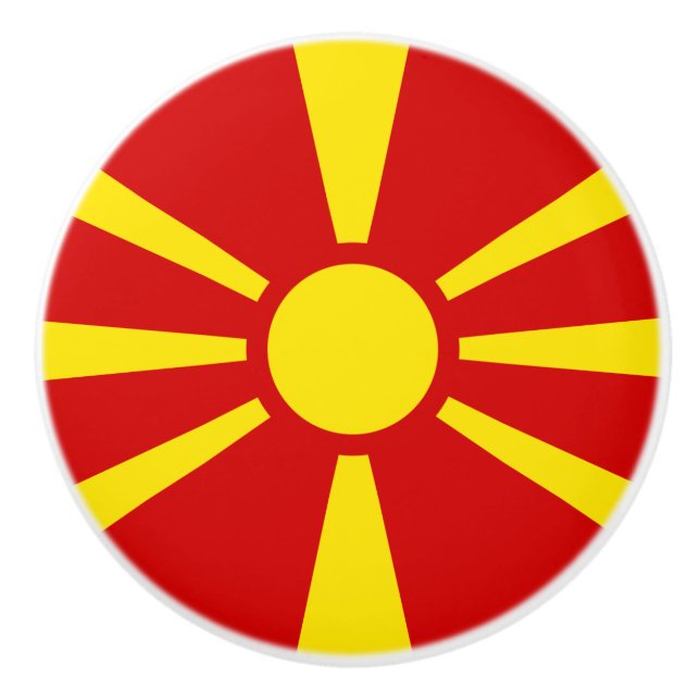 Flagga av keramiskt knopp från Makedonien (Framsidan)