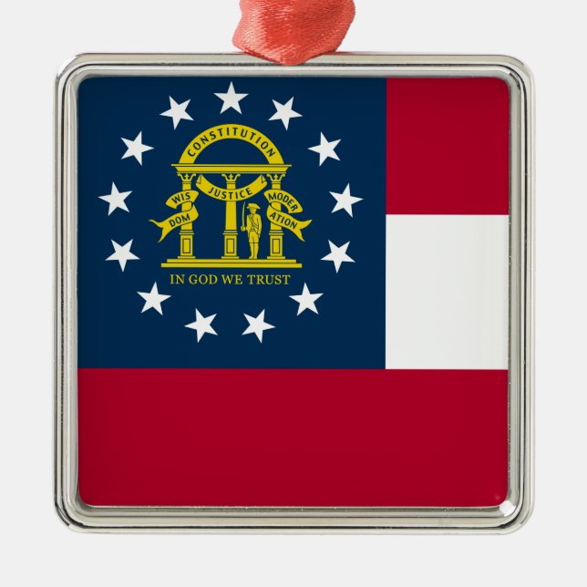 Flagga av keramiskt ornament i Georgien (USA) (Framsidan)