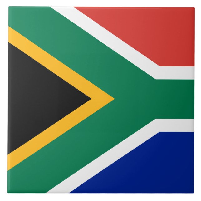 Flagga av keramiskt plattor av sydlig Afrika Kakelplatta (Framsidan)