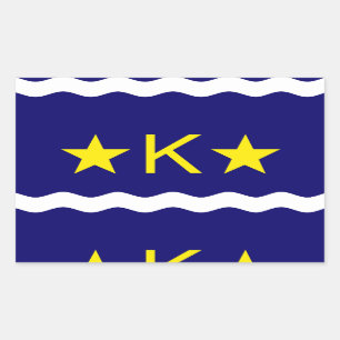 Flagga av Kinshasa, Kongo Rectangular Sticker Rektangulärt Klistermärke