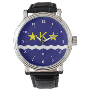 Flagga av Kinshasa, Kongo Wristwatch Armbandsur