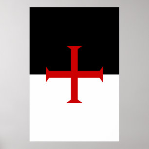 Flagga av Knight-mallen Poster