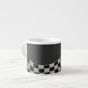 Flagga av kolfiber i Stil med kontrollerad Tävla Espressomugg