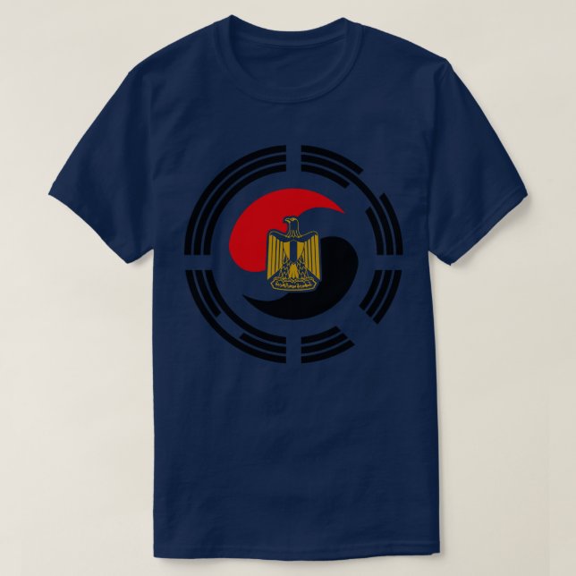 Flagga av koreanska egyptiska multinationella patr t shirt (Design framsida)