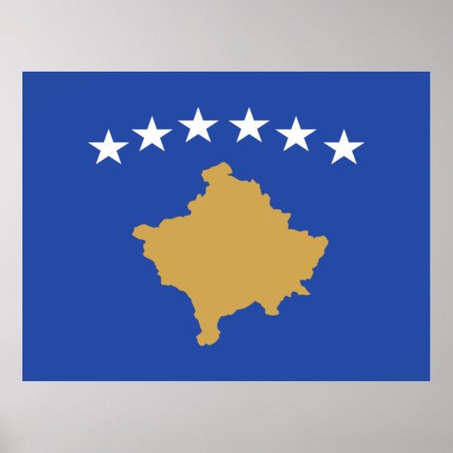 Flagga av kosovo poster (Framsidan)