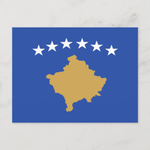 Flagga av kosovo vykort