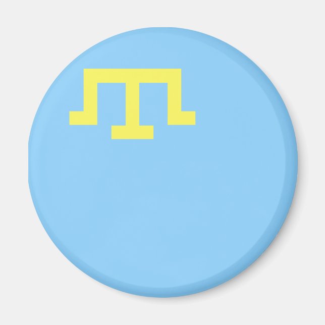 Flagga av Krim Tatars Magnet (Framsidan)