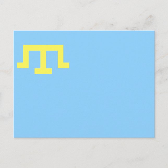 Flagga av Krim Tatars Vykort (Framsida)