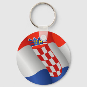 Flagga av Kroatienkeychain Nyckelring