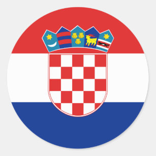 Flagga av Kroatienklistermärken (cirkla), Runt Klistermärke