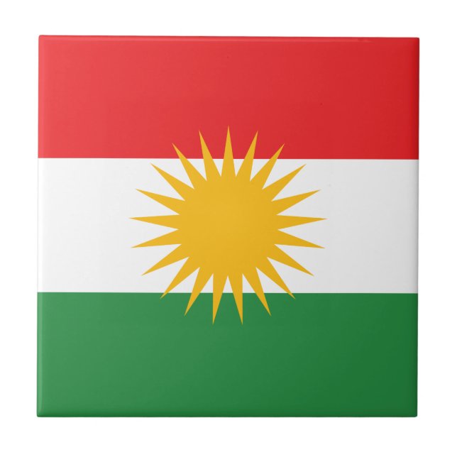 Flagga av kurdistanen (den Alay kurdistanen eller Kakelplatta (Framsidan)