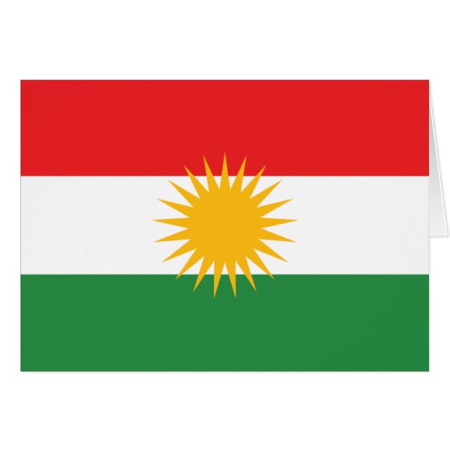 Flagga av kurdistanen hälsningskort (Framsidan Horizontal)