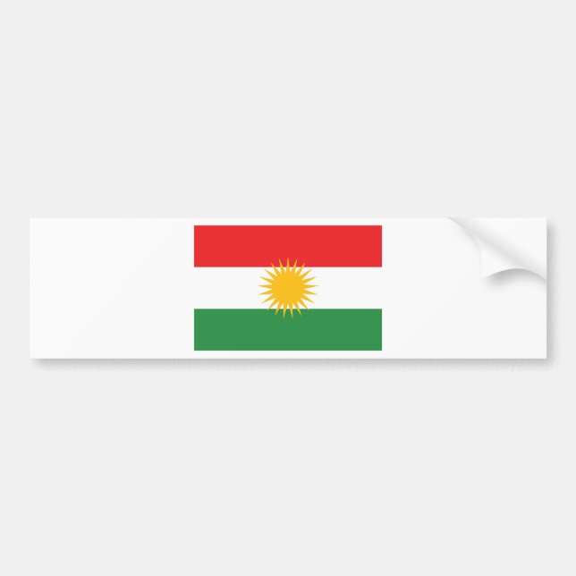 Flagga av kurdistanen; Kurd; Kurdish Bildekal (Framsidan)