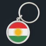 Flagga av kurdistanen rund silverfärgad nyckelring<br><div class="desc">Flagga av den Kurdish kurdistanen (: Den Alay kurdistanen eller Alaya Kurdistanê, [1] ئاڵایکوردستان som kallades också Alaya Rengîn "den färgrika flagga") visades först, under den Kurdish självständighetrörelsen från Ottomanväldet. Det sägs för att ha skapats i 1900sna av organisationen av Xoybûn (Khoyboon). [En tidigare version av denna flagga flögs av...</div>
