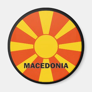 Flagga av kvaliteten på Makedonien Roundel Magnet