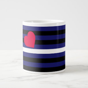 Flagga av läderlatex och BDSM-Pride Jumbo Mugg