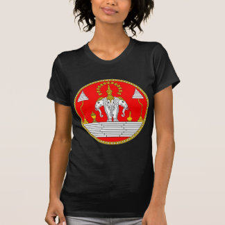 FLAGGA AV LAOS TRE DEN HEAD ELEFANTEN T-SHIRT