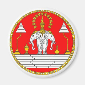 FLAGGA AV LAOS-TRE HUVUDVÄGG MAGNET