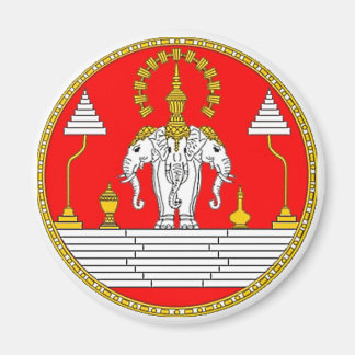 FLAGGA AV LAOS-TRE HUVUDVÄGG MAGNET