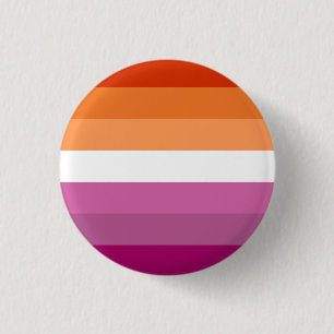 Flagga av Lesbisk för rosa och Orange Knapp