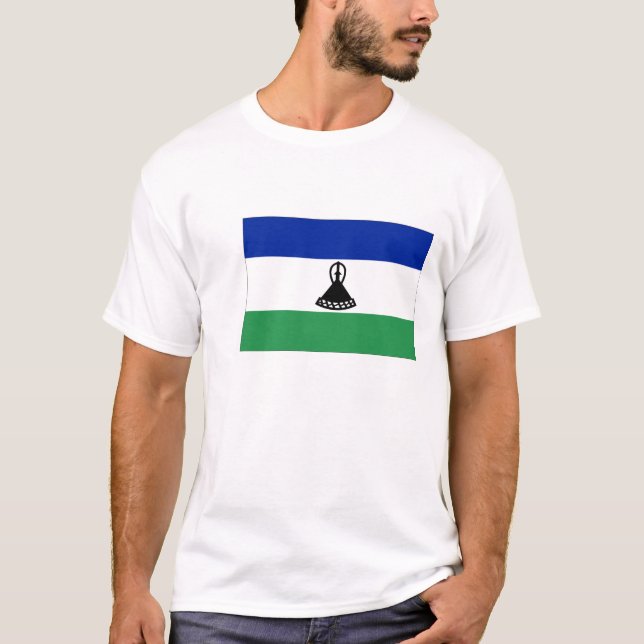 Flagga av lesothiska manar T-tröja Tee Shirt (Framsida)
