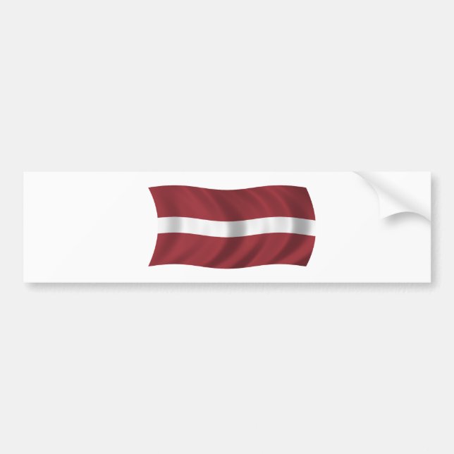 Flagga av Lettland Bildekal (Framsidan)