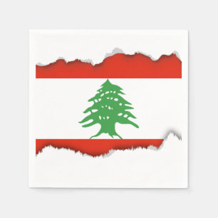 Flagga av Libanon Pappersservett