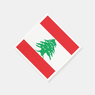 Flagga av Libanon pappra servetter
