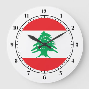 Flagga av Libanon Stor Klocka