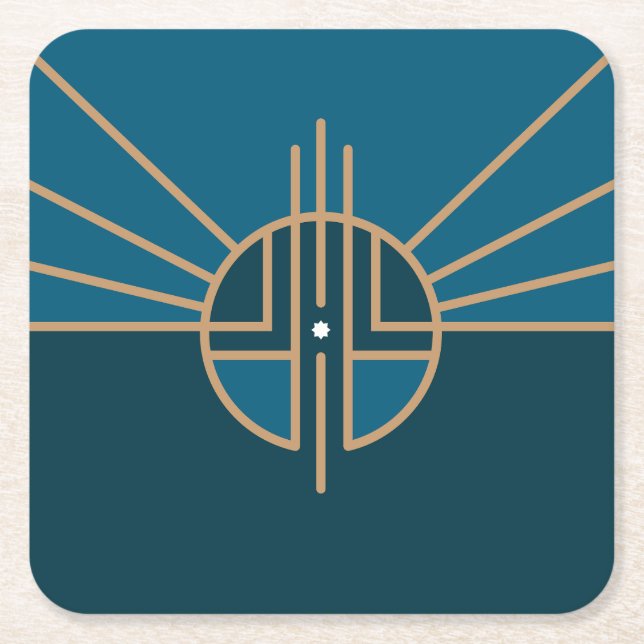 Flagga av Lincoln, Nebraska Underlägg Papper Kvadrat (Framsidan)