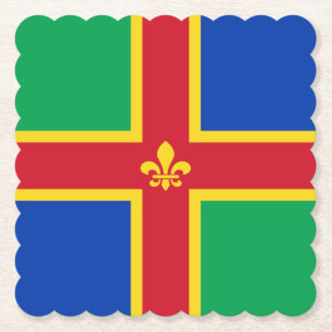 Flagga av Lincolnshire Papper Underlägg