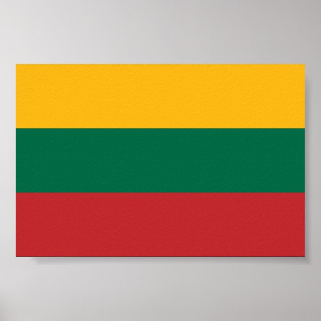 Flagga av Litauen Poster (Framsidan)