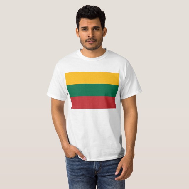 Flagga av Litauen T Shirt (Hel framsida)